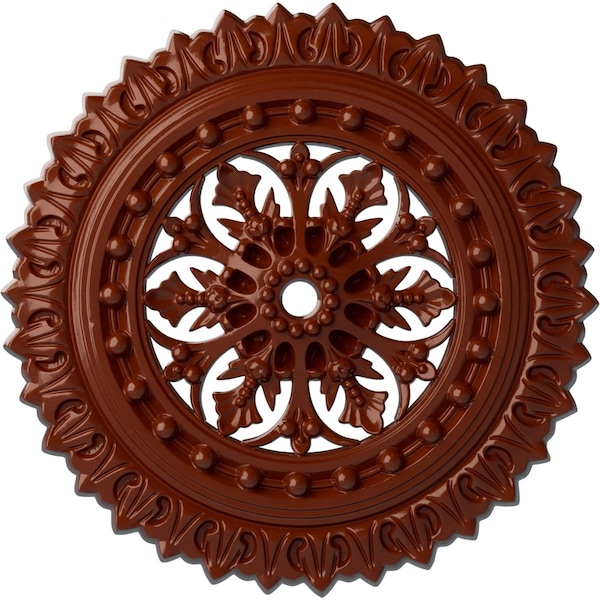 Ekena Millwork Sellek Ceiling Medallion (Fits Canopies up to 1 1/8"), 18 1/2"OD x 7/8"ID x 1 1/2"P, Firebrick CM18SKFIF - main